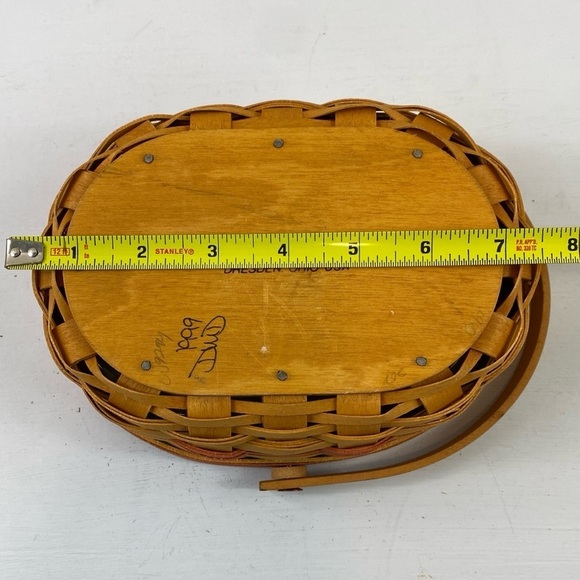 Longaberger Mothers Day ‘99 Tea For Two 7.5" Swinging Handle & Protector Basket - Picture 9 of 14